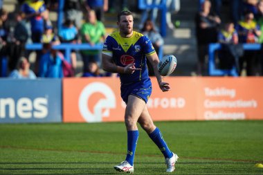 Warrington Wolves takımından Lachlan Fitzgibbon, 9 Mayıs 2024 'te Warrington, İngiltere' deki Halliwell Jones Stadyumu 'nda oynanan 11.