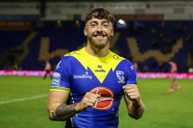 Warrington Wolves 'tan Matty Ashton, 9 Mayıs 2024' te Warrington, İngiltere 'deki Halliwell Jones Stadyumu' nda oynanan 11.