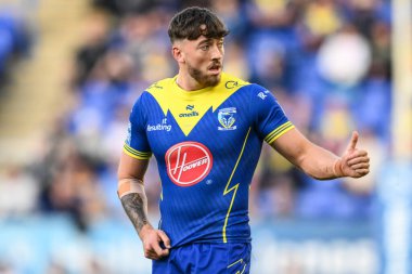 Warrington Wolves 'tan Matty Ashton, 9 Mayıs 2024' te Warrington, İngiltere 'deki Halliwell Jones Stadyumu' nda oynanan 11.