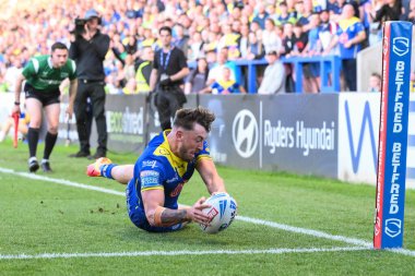 Warrington Wolves 'tan Matty Ashton, 9 Mayıs 2024' te Warrington, İngiltere 'deki Halliwell Jones Stadyumu' nda oynanan 11.