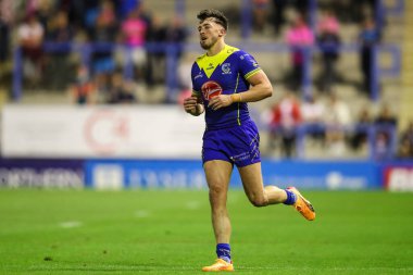 Warrington Wolves 'tan Matty Ashton 11. Betfred Süper Lig karşılaşmasında Warrington Wolves, Hull KR' a karşı Halliwell Jones Stadyumu, Warrington, İngiltere, 9 Mayıs 2024.