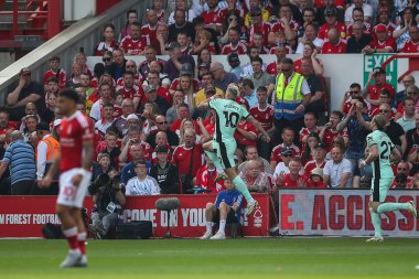 Mykhaylo Mudryk of Chelsea celebrates his goal to make it 0-1 during the Premier League match Nottingham Forest vs Chelsea at City Ground, Nottingham, United Kingdom, 11th May 2024 clipart