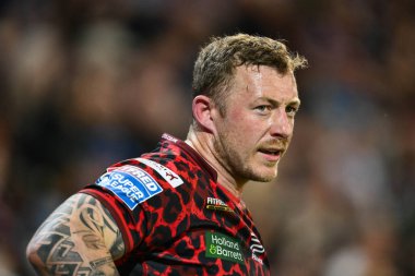 Leigh Leoparları 'ndan Josh Charnley 11. Betfred Süper Lig karşılaşmasında Leigh Leopards, Salford Red Devils' e karşı 10 Mayıs 2024 Leigh Spor Köyü, İngiltere 