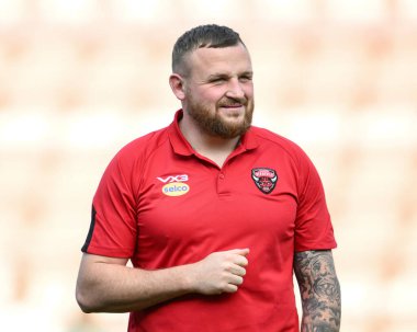 Salford Red Devils 'den Brad Singleton, 10 Mayıs 2024' te Leigh Spor Köyü 'nde oynanan 11. Betfred Süper Lig karşılaşması Leigh Leopards - Salford Red Devils maçından önce geldi. 