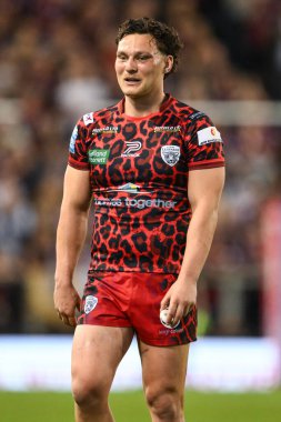 Leigh Leoparları 'ndan Lachlan Lam, 11. Betfred Süper Lig karşılaşmasında Leigh Leopards, Salford Red Devils' e karşı, Leigh Spor Köyü, Leigh, İngiltere, 10 Mayıs 2024 