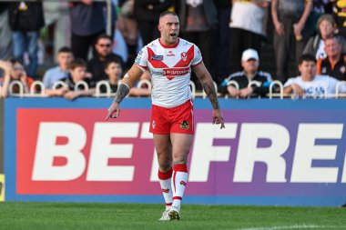 St. Helens 'den Curtis Sironen 11. Betfred Süper Lig karşılaşmasında Castleford Tigers St. Helens' e karşı The Mend-A-Hose Jungle, Castleford, Birleşik Krallık, 10 Mayıs 2024 