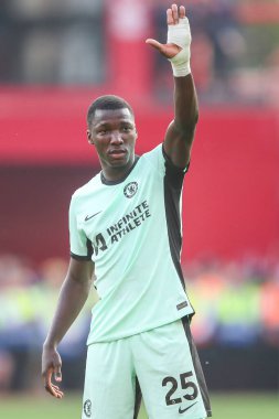 Chelsea 'den Moiss Caicedo Premier Lig maçı sırasında Nottingham Forest Chelsea' ye karşı City Ground, Nottingham, İngiltere, 11 Mayıs 2024