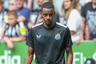 Newcastle United 'dan Alexander Isak Premier Lig karşılaşmasında maç öncesi ısınma oturumunda Newcastle United, Brighton ve Hove Albion' a karşı St. James 's Park, Newcastle, İngiltere, 11 Mayıs 2024 