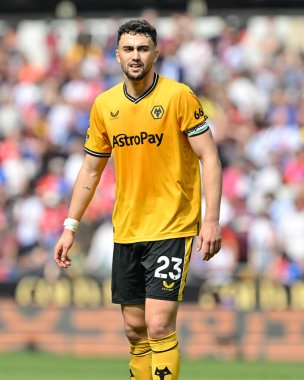 Wolverhampton Wanderers 'dan Max Kilman, Premier League maçı sırasında Wolverhampton Wanderers, Molineux, Wolverhampton' da Crystal Palace 'a karşı, 11 Mayıs 2024 