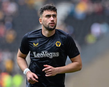 Wolverhampton Wanderers takımından Max Kilman, Premier League karşılaşmasında ısınıyor. Wolverhampton Wanderers, Molineux, Wolverhampton 'da Crystal Palace' a karşı, 11 Mayıs 2024. 