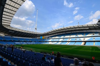 Etihad Stadyumu, 10 Mayıs 2024 tarihinde Etihad Stadyumu 'nda Manchester City ile Leeds United arasında oynanan FA Gençler Kupası Finali öncesinde genel olarak izleniyor. 