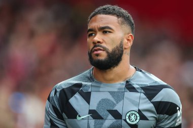 Chelsea 'li Reece James Premier League maçı sırasında Nottingham Forest Chelsea' ye karşı City Ground, Nottingham, İngiltere, 11 Mayıs 2024