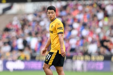 Wolverhampton Wanderers 'dan Hwang Hee-Chan, Premier Lig maçı sırasında Wolverhampton Wanderers, Molineux, Wolverhampton' daki Crystal Palace 'a karşı, 11 Mayıs 2024 