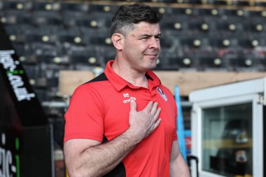 Paul Wellens St. Helens 'in baş antrenörü, 11. Betfred Süper Lig karşılaşmasında Castleford Tigers St. Helens' e karşı The Mend-A-Hose Jungle, Castleford, İngiltere, 10 Mayıs 202