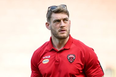 Salford Red Devils takımından Jack Ormondroyd, 10 Mayıs 2024 'te Leigh Spor Köyü, Leigh, İngiltere' de oynanan Betfred Süper Lig 11. 