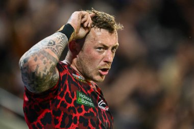 Leigh Leoparları 'ndan Josh Charnley 11. Betfred Süper Lig karşılaşmasında Leigh Leopards, Salford Red Devils' e karşı 10 Mayıs 2024 Leigh Spor Köyü, İngiltere 