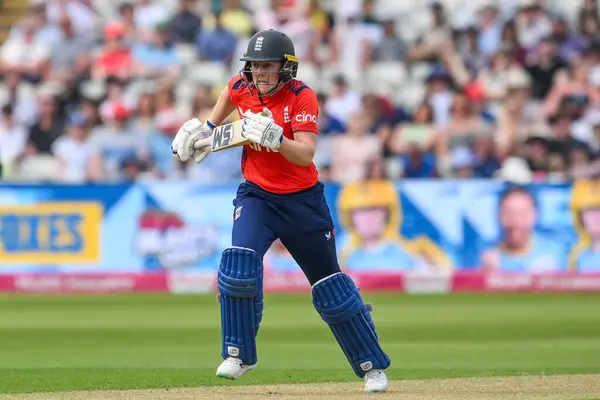 stock image Heather Knight of England runs between the wickets during the First T20 International match England women vs Pakistan women at Edgbaston, Birmingham, United Kingdom, 11th May 2024 