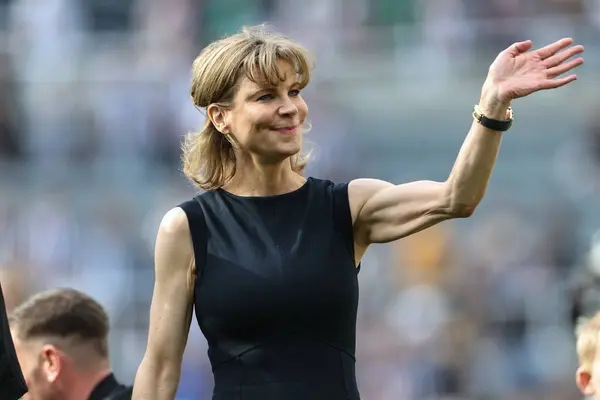 stock image Amanda Staveley co-owner of the club waves to the fans during the Premier League match Newcastle United vs Brighton and Hove Albion at St. James's Park, Newcastle, United Kingdom, 11th May 2024 