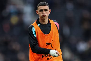 Manchester City 'den Phil Foden Premier Lig karşılaşması öncesinde Tottenham Hotspur' a karşı Manchester City Tottenham Hotspur Stadyumu, Londra, İngiltere, 14 Mayıs 2024 