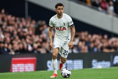 Tottenham Hotspur 'dan Brennan Johnson Premier Lig karşılaşmasında Tottenham Hotspur Manchester City' ye karşı Tottenham Hotspur Stadyumu, Londra, 14 Mayıs 2024 