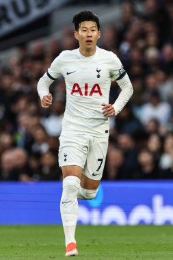 Tottenham Hotspur 'dan Son Heung-Min Premier Lig maçı sırasında Tottenham Hotspur Manchester City' ye karşı Tottenham Hotspur Stadyumu, Londra, 14 Mayıs 2024 