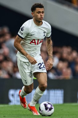 Tottenham Hotspur 'dan Brennan Johnson Premier Lig karşılaşmasında Tottenham Hotspur Manchester City' ye karşı Tottenham Hotspur Stadyumu, Londra, 14 Mayıs 2024 