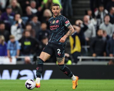 Manchester City 'den Kyle Walker Premier Lig maçı sırasında Tottenham Hotspur Manchester City' ye karşı Tottenham Hotspur Stadyumu, Londra, 14 Mayıs 2024 