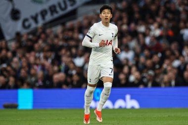 Tottenham Hotspur 'dan Son Heung-Min Premier Lig maçı sırasında Tottenham Hotspur Manchester City' ye karşı Tottenham Hotspur Stadyumu, Londra, 14 Mayıs 2024 