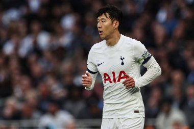 Tottenham Hotspur 'dan Son Heung-Min Premier Lig maçı sırasında Tottenham Hotspur Manchester City' ye karşı Tottenham Hotspur Stadyumu, Londra, 14 Mayıs 2024 