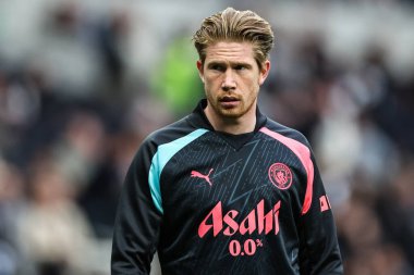 Manchester City 'den Kevin De Bruyne Premier Lig karşılaşması öncesinde Tottenham Hotspur' a karşı Manchester City Tottenham Hotspur Stadyumu, Londra, İngiltere, 14 Mayıs 2024 