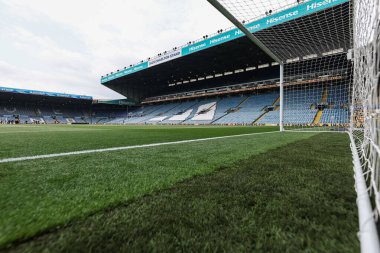 Elland Yolu 'nun genel görünümü, 16 Mayıs 2024' te İngiltere 'nin Leeds kentindeki Elland Road' da oynanan yarı final yarı final ikinci bacak Leeds United 'a karşı.