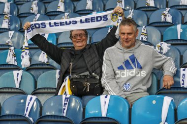 Leeds taraftarları 16 Mayıs 2024 'te İngiltere, Leeds' deki Elland Road, Leeds 'e karşı oynanan Sky Bet play-off yarı final maçına geldiler. 