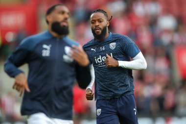 Nathaniel Chalobah of West Bromwich Albion warms up ahead of the match, during the Sky Bet Championship Play-Off Semi-Final Second Leg match Southampton vs West Bromwich Albion at St Mary's Stadium, Southampton, United Kingdom, 17th May 2024 clipart