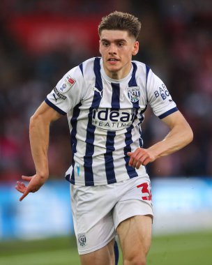 West Bromwich Albion 'dan Tom Fellows, Gökyüzü İddia Şampiyonası Play-Off Yarı-Final İkinci Bacak maçı sırasında Southampton Batı Bromwich Albion' a karşı St Mary Stadyumu, Southampton, İngiltere, 17 Mayıs 2024