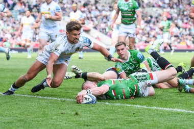 Leicester Tigers 'dan Mike Brown, 18 Mayıs 2024' te Leicester Premiership maçında Mattioli Woods Welford Road, Leicester, İngiltere 'de Leicester Tigers - Exeter Chiefs maçına çıkıyor.
