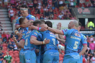 Hull KR, Wigan Warriors 'a karşı Betfred Challenge Kupası Yarı Final Hull KR v Wigan Warriors maçında Eco-Power Stadyumu, Doncaster, Birleşik Krallık, 18 Mayıs 2024