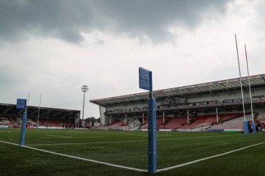 Gloucester Rugby 'nin evindeki Kingsholm Stadyumu' nda Gallagher Premiership maçı öncesinde Gloucester Rugby, Newcastle Falcons 'a karşı Kingsholm Stadyumu, Gloucester, 18 Mayıs 2024 
