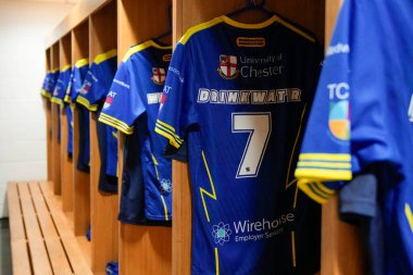 Betfred Challenge Kupası yarı final maçından önceki soyunma odalarının genel görüntüsü Huddersfield Giants 'ın Warrington Wolves' a karşı Tamamen Wicked Stadyumu, St Helens, Birleşik Krallık, 19 Mayıs 2024