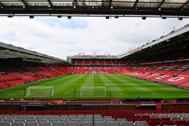 A general view of Old Trafford ahead of The FA Women's Super League match Manchester United Women vs Chelsea FC Women at Old Trafford, Manchester, United Kingdom, 18th May 2024 