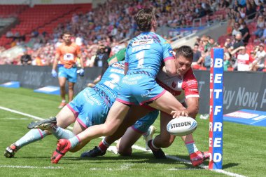 Hull KR, Wigan Warriors 'a karşı Betfred Challenge Kupası Yarı Final Hull KR v Wigan Warriors maçında Eco-Power Stadyumu, Doncaster, Birleşik Krallık, 18 Mayıs 2024