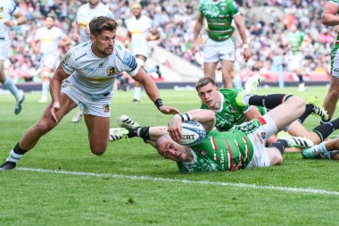 Leicester Tigers 'dan Mike Brown, 18 Mayıs 2024' te Leicester Premiership maçında Mattioli Woods Welford Road, Leicester, İngiltere 'de Leicester Tigers - Exeter Chiefs maçına çıkıyor.