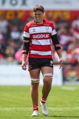 Gloucester Rugby 'den Freddie Thomas Gallagher Premiership maçında Gloucester, Newcastle Falcons' a karşı Kingsholm Stadyumu, Gloucester, İngiltere, 18 Mayıs 2024 