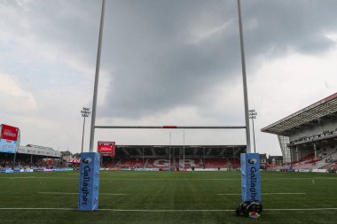 Gloucester Rugby 'nin evindeki Kingsholm Stadyumu' nda Gallagher Premiership maçı öncesinde Gloucester Rugby, Newcastle Falcons 'a karşı Kingsholm Stadyumu, Gloucester, 18 Mayıs 2024 