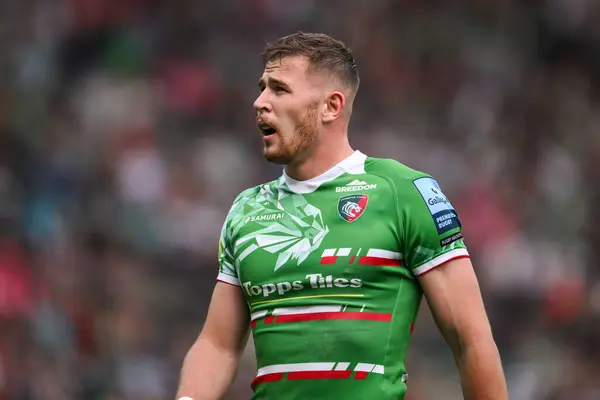 stock image Freddie Steward of Leicester Tigers during the Gallagher Premiership match Leicester Tigers vs Exeter Chiefs at Mattioli Woods Welford Road, Leicester, United Kingdom, 18th May 2024