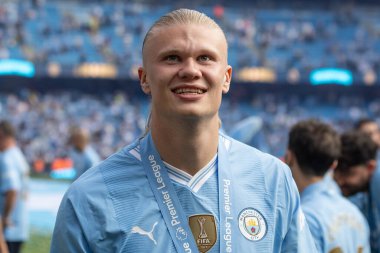 Erling Haaland of Manchester City during the Premier League match Manchester City vs West Ham United at Etihad Stadium, Manchester, United Kingdom, 19th May 2024 