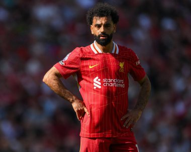 Liverpool 'dan Muhammed Salah 19 Mayıs 2024' te Anfield, Liverpool 'da Wolverhampton Wanderers' a karşı oynanan Premier League maçında 