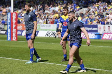Warrington Wolves 'tan Danny Walker, 19 Mayıs 2024' te İngiltere 'nin St. Helens şehrinde oynanan ve Wicked Stadyumu' nda oynanan Huddersfield Giants ve Warrington Wolves arasındaki yarı final karşılaşmasından önce ısınıyor.