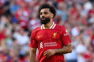 Liverpool 'dan Muhammed Salah 19 Mayıs 2024' te Anfield, Liverpool 'da Wolverhampton Wanderers' a karşı oynanan Premier League maçında 