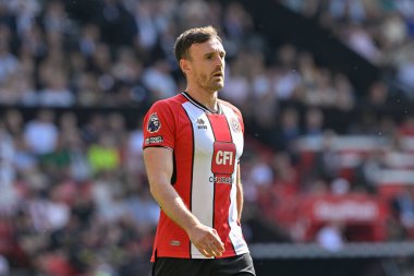 Sheffield United 'dan Jack Robinson, Premier League maçı sırasında Sheffield United Tottenham Hotspur' a karşı Bramall Lane, Sheffield, İngiltere, 19 Mayıs 2024 