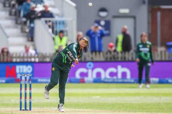 stock image ,Umm-e-Hani delivers the ball during the England Women v Pakistan Women 1st Metro Bank ODI match England vs Pakistan at The Incora County Ground, Derby, United Kingdom, 23rd May 2024 